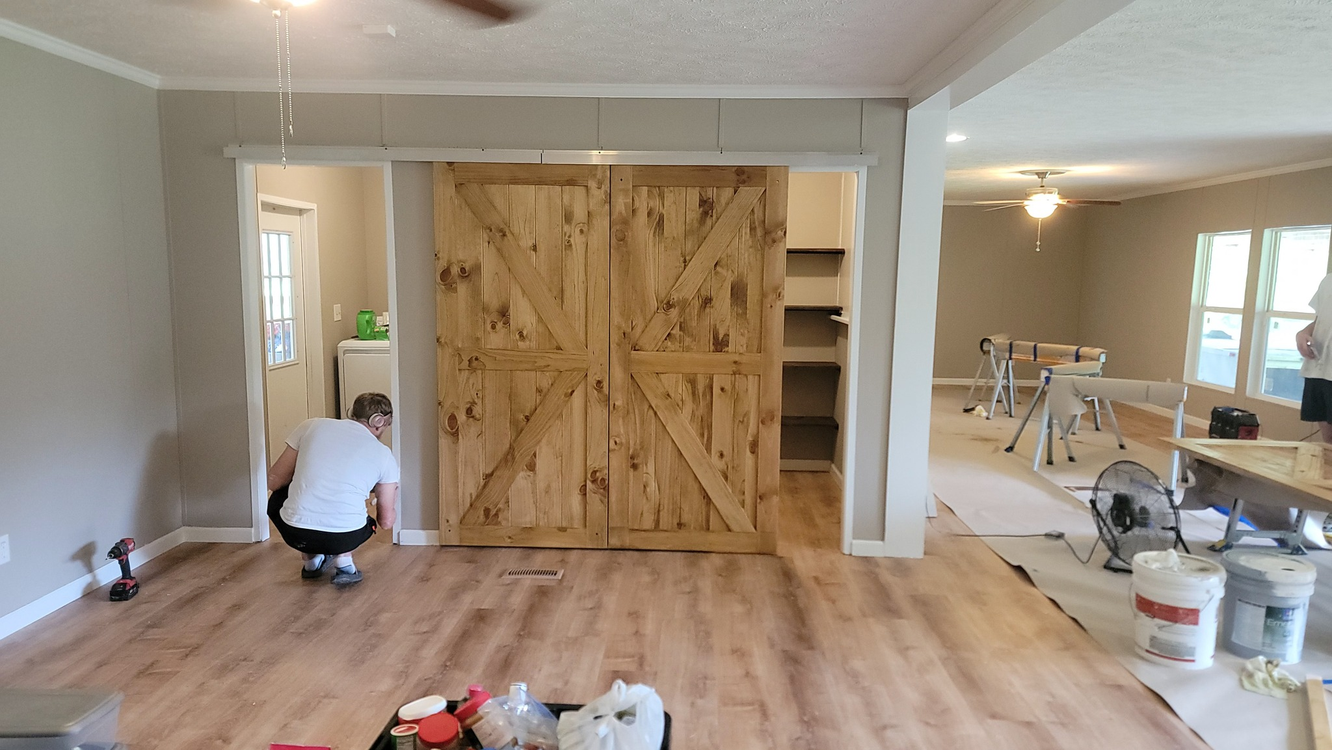 Professional barn door installation