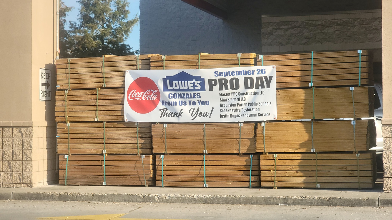 Lumber yard Pro Day